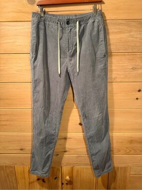 Vuori Optimist Corduroy Pants Men’s M Gray Stretch Drawstring V440